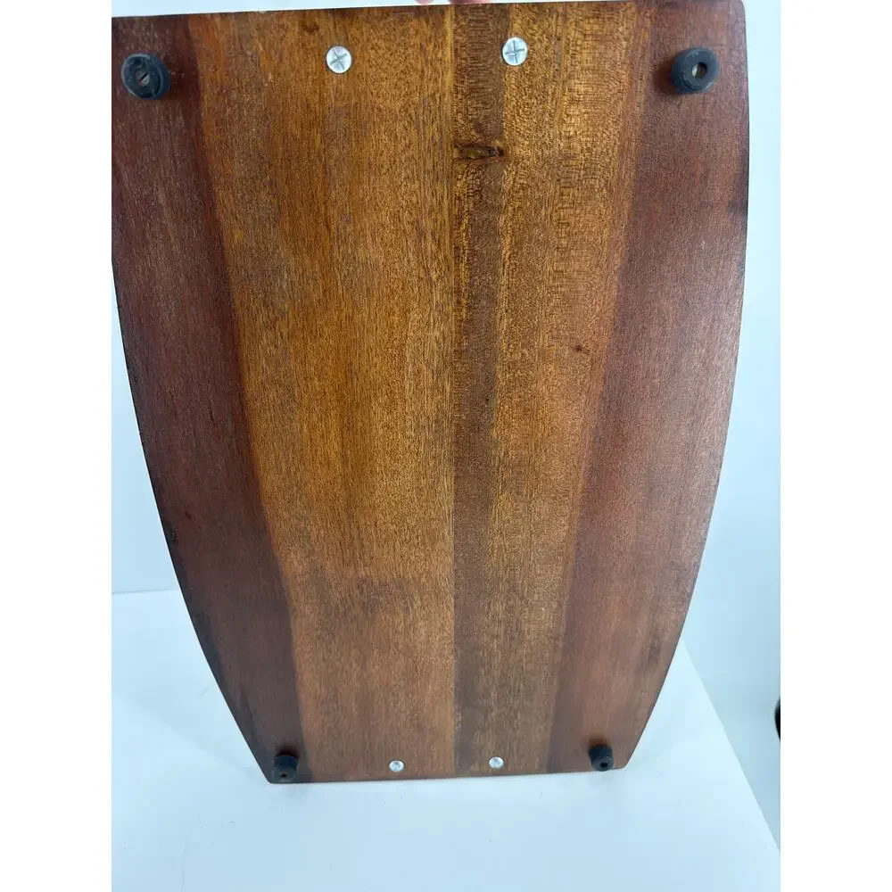 Walnut Wood Carving Board Serving Tray Roast Turkey Meat Holder Vintage Japan